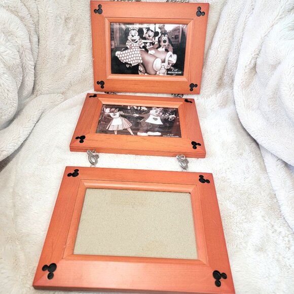 Disney Parks Exclusive 3 Tier Mickey Mouse Hanging Picture Photo Frame 4 x 6 - Picture 1 of 10